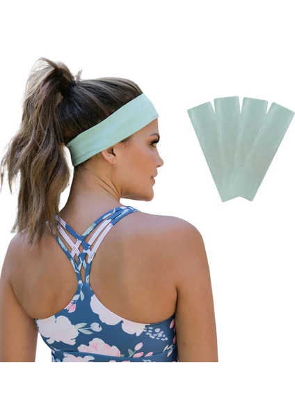 Salvia Dione Saç Bandı 4lü Kadın Erkek Spor Pamuk Likra Bandana Fitness Tenis Koşu Yürüyüş Trekking Makyaj Yüz Cilt Temizliği Bandi Outdoor Yoga Pilates Ter Alın Kafa Bandı Headband Hairband Seti