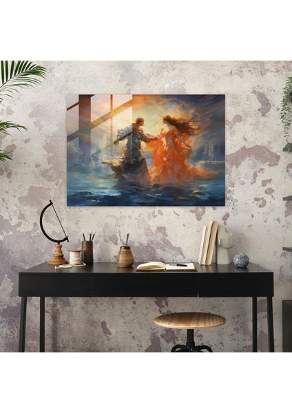Mitoloji Cam Baskı Sanatı - Mitoloji, Ev Dekorasyonu, Yumuşak Fırça Darbeleri, Cam Baskı, 45X30 fiyatları