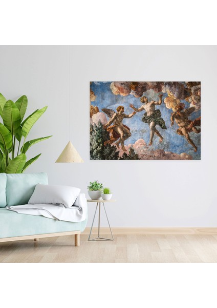 Michelangelo Ikonik Freskleri Duvar Dekorasyonu - Michelangelo, Michelangelo, Kanvas Tablo, Ev Dekorasyonu, 50X30 fiyatları