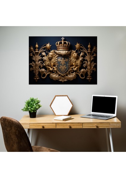 Ortaçağ Hanedan Arması Kanvas Tablo - Ortaçağ, Fleur-De-Lis, Ortaçağ, Hanedan Arması, 50X30 modelleri