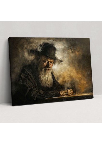 Rembrandt Eski Ustanın Dokunuşlu Duvar Tablosu - Rembrandt, Duvar Sanatı, Kanvas Tablo, Kanvas Tablo, 50X30