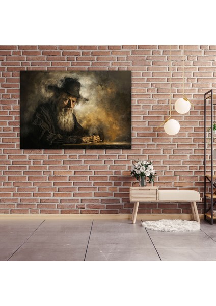 Rembrandt Eski Ustanın Dokunuşlu Duvar Tablosu - Rembrandt, Duvar Sanatı, Kanvas Tablo, Kanvas Tablo, 50X30