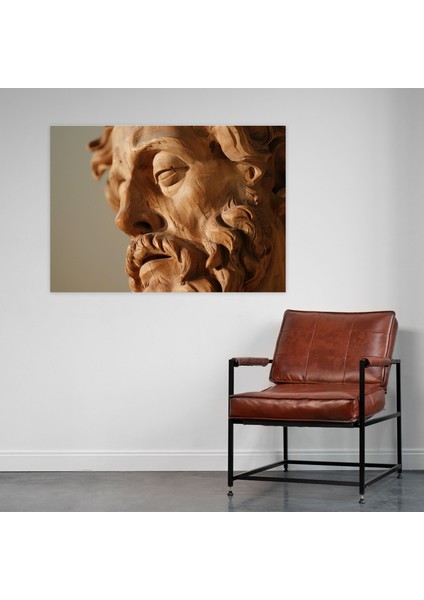 Michelangelo Detaylı Heykeller Duvar Sanatı - Michelangelo, Kanvas Tablo, Duvar Sanatı, Ev Dekorasyonu, 50X30