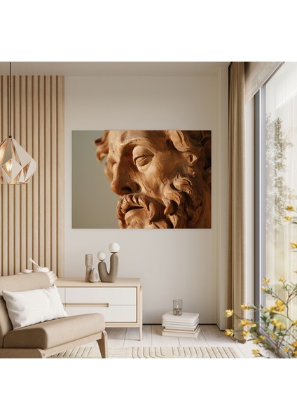 Michelangelo Detaylı Heykeller Duvar Sanatı - Michelangelo, Kanvas Tablo, Duvar Sanatı, Ev Dekorasyonu, 50X30