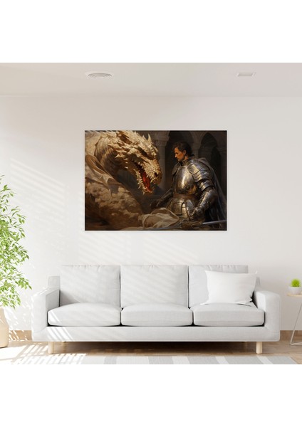 Ortaçağ Şövalyesi Kanvas Tablo - Ortaçağ, Klasik Sanat, Romantik, Kanvas Tablo, 70X50 fiyatları