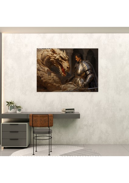 Ortaçağ Şövalyesi Kanvas Tablo - Ortaçağ, Klasik Sanat, Romantik, Kanvas Tablo, 70X50 modelleri
