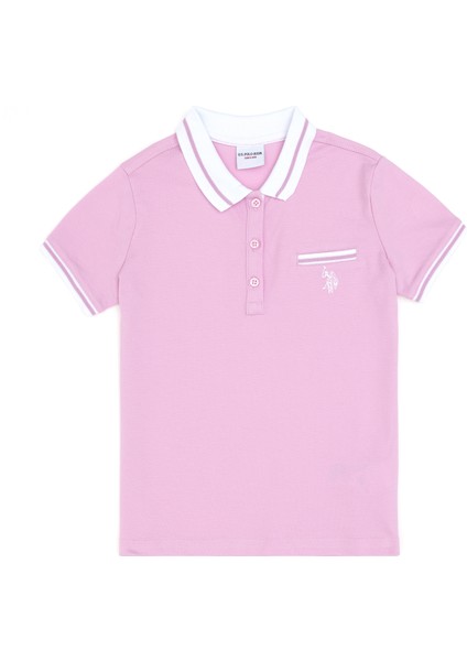 U.S. Polo Assn. Kız Çocuk Pembe Tişört 50288680-VR041