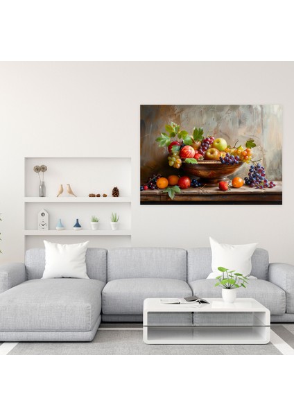 Realizm Meyve Sepeti Duvar Tablosu - Realizm, Duvar Süslemesi, Kanvas Tablo, Kanvas Tablo, 50X30 fiyatları