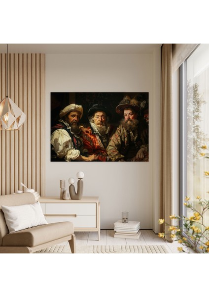 Rembrandt Tüccarlar Grubu Portresi Kanvas Tablo - Rembrandt, Rembrandt, Duvar Dekorasyonu, Kanvas Tablo, 50X30 modelleri