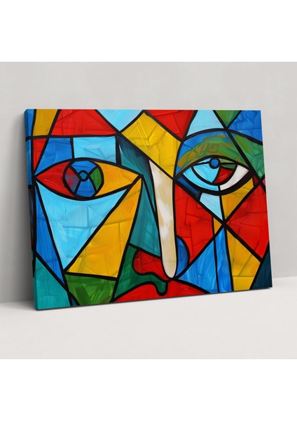 Picasso Esque Duvar Sanatı - Pablo Picasso, Pablo Picasso, Duvar Sanatı, Kanvas Tablo, 50X30
