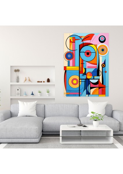 Pablo Picasso Tarzı Kanvas Tablo - Pablo Picasso, Pablo Picasso Tarzı, Kanvas Tablo, Renkli, 30X50