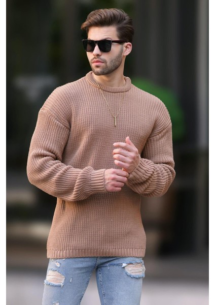 Vizon Bisiklet Yaka Uzun Kollu Örme Kazak 7246