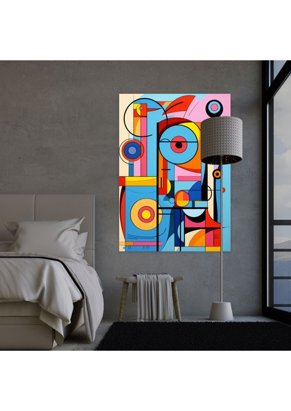 Pablo Picasso Tarzı Kanvas Tablo - Pablo Picasso, Pablo Picasso Tarzı, Kanvas Tablo, Renkli, 30X50