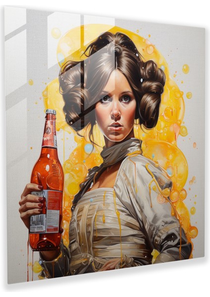 Kaprisli Pop Kültürü Cam Baskı Sanat Eseri, 30X30 cm