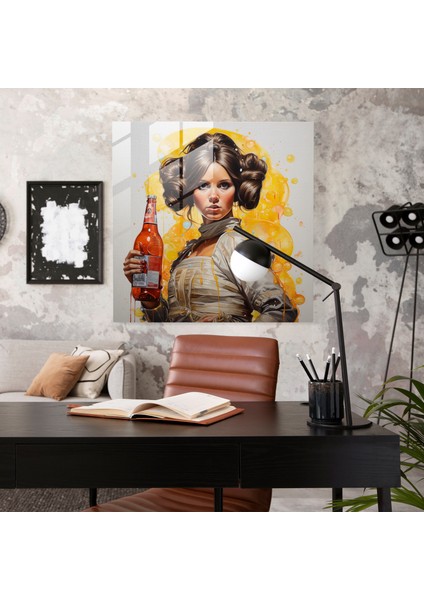 Kaprisli Pop Kültürü Cam Baskı Sanat Eseri, 30X30 cm fiyatları