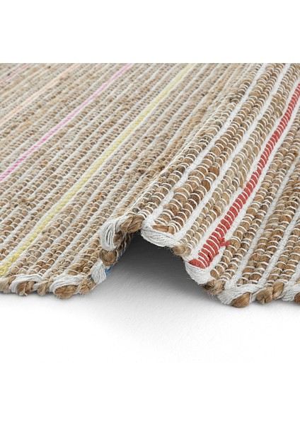Vime 05 Natural Multi Jüt Halı Yolluk El Dokuma Jüt Kilim Hasır Halı Bohem El Halısı otantik halı indirimleri