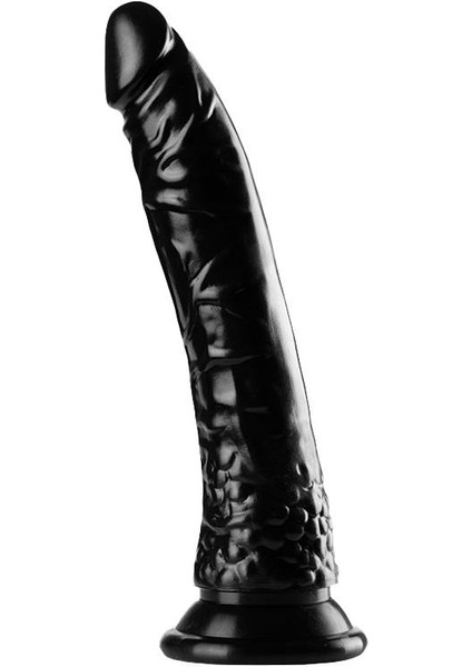 Yumurtalıksız 21 cm Zenci Anal Vajina Dildo Gerçekçi Yumuşak Dokuda Vantuzlu Realistik Siyah Penis