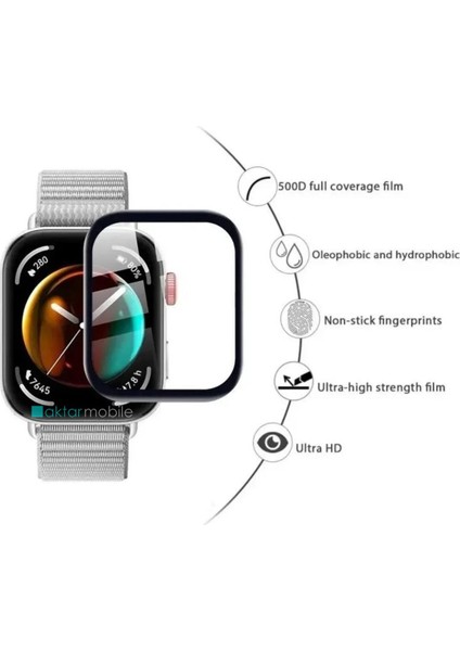 Huawei Watch Fit 3 Uyumlu Ekran Koruyucu 3D Tam Kapatan Kavisli Ppma Nano Cam