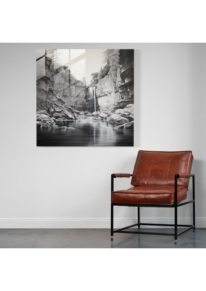 Dünyanın En Güzel Manzaraları Görkemli Şelale Cam Baskı, Cam Baskı, 30X30