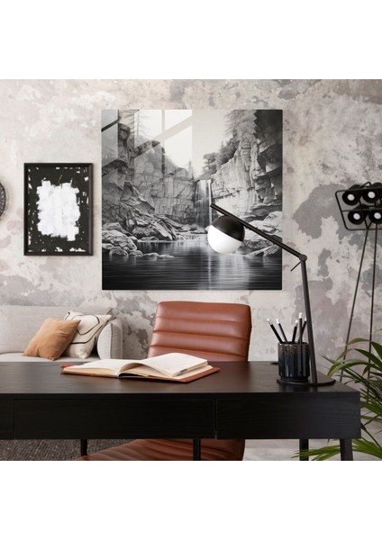 Dünyanın En Güzel Manzaraları Görkemli Şelale Cam Baskı, Cam Baskı, 30X30