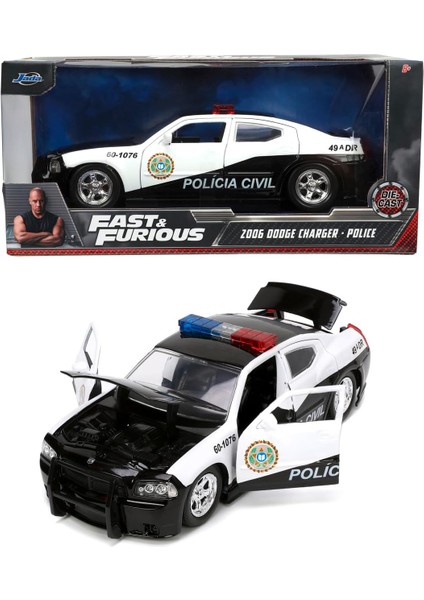 Fast&furious 2006 Dodge Charger Police 1:24 Ölçek Die-Cast fırsatları