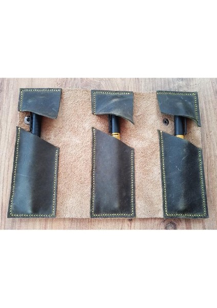 Gerçek Deri Tamamen El Emeği Özel Kalemleriniz Için Kalemlik Kalemkutu 8 x 18 cm 15TD fiyatları