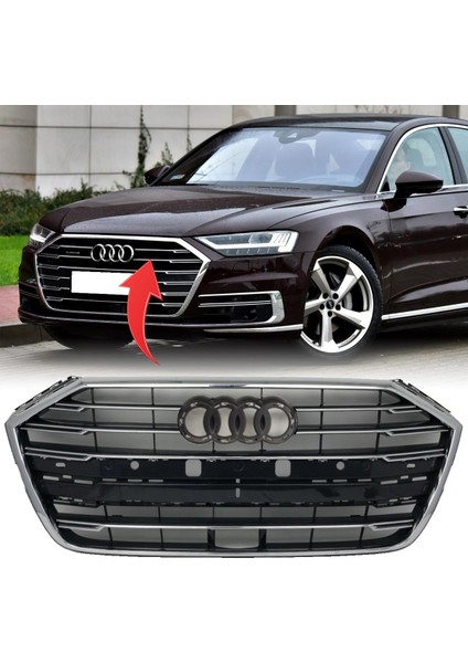 Audi A8 Ön Panjur Kromlu S Line 2018-2022 4N0853651J Rn4