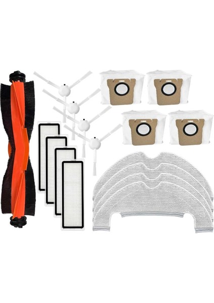 Robot Vakum Için X10 / B102GL Silindir Ana Yan Fırça Hepa Filtre Paspas Bezleri Bez Toz Torbası Yedek Yedek Parçalar (Yurt Dışından)