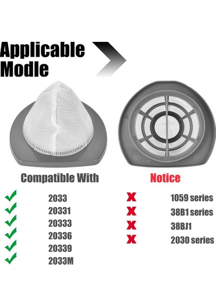 20331,20339 Elektrikli Süpürge Için Vakum Filtresi ve Köpük Filtresi (Yurt Dışından)