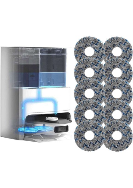 20 Adet Paspas Pedleri Yıkanabilir Yeniden Kullanılabilir Deebot T10 OMNI/T10 Turbo/x1 Omni/x1 Turbor (Yurt Dışından)