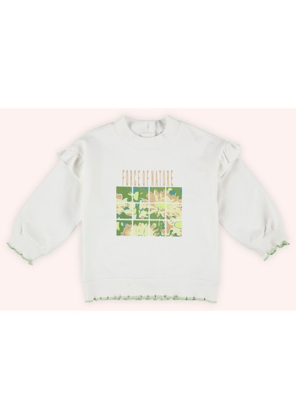 Kız Bebek Baskılı Sweatshirt