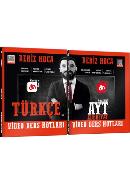 Deniz Hoca Tüm Sınavlar İçin Türkçe ve 59 Günde AYT Edebiyat Video Ders Notları Seti