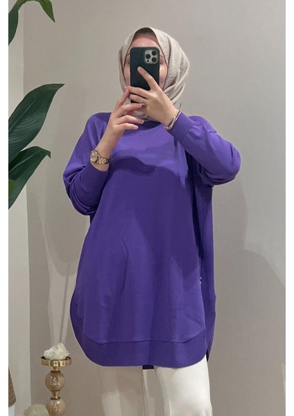 Oval Kesim Triko Tunik