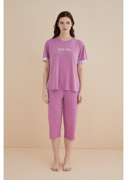 Kadın Pijama Takımı Kısa Kol Kapri & Bermuda modelleri