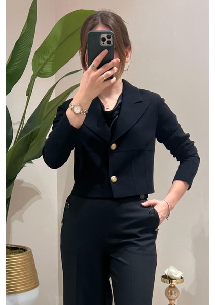 Iki Düğme Midi Blazer Ceket