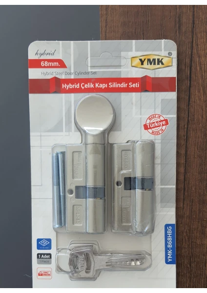 Ymk 68 mm Hybrid Çelik Kapı Kilidi Silindir Barel 2'li Seti