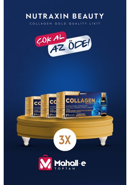 Gold Collagen 10 Adet 50 ml Likit - 3'lü Paket fiyatları