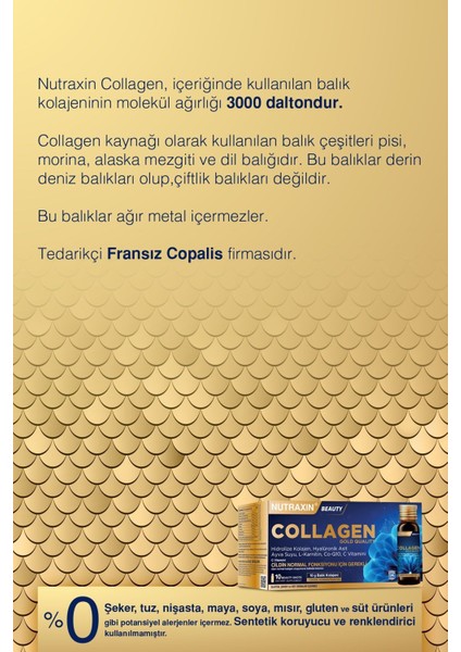 Gold Collagen 10 Adet 50 ml Likit - 3'lü Paket fırsatları