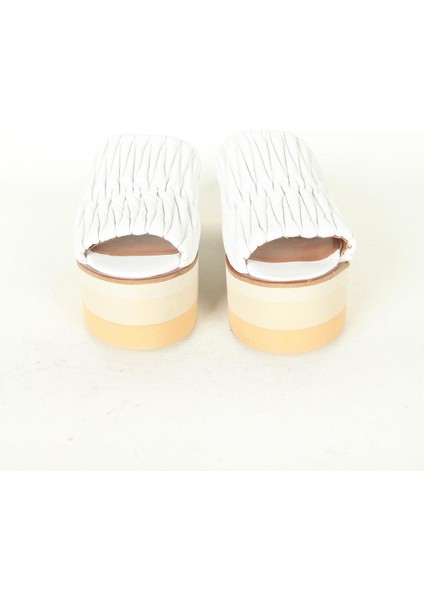 Kadın Deri Terlik Dolgu Topuk Vizon modelleri