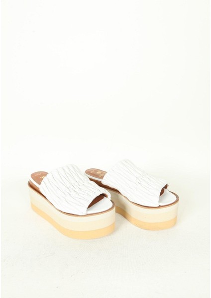 Kadın Deri Terlik Dolgu Topuk Vizon fırsatları