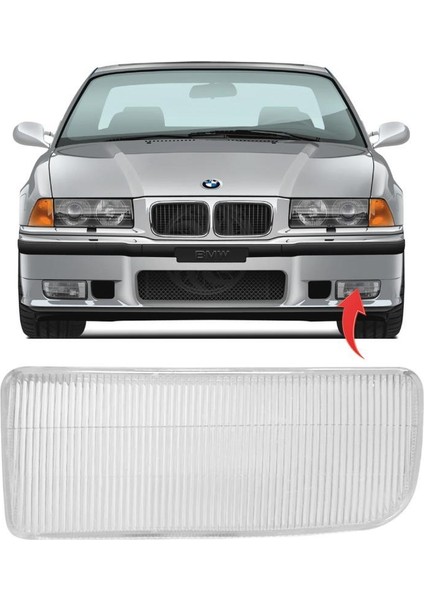 Bmw 3 Serisi E36 Sol Sis Far Camı Kristal 1991-1998 63178357397