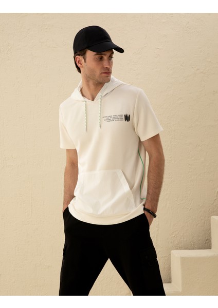 Erkek Ekru Regular Fit Sweatshirt 50282265-VR019