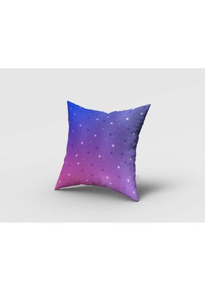 Mor Pembe Geçişli, Yıldızlı, Mavi, Ithal Kumaş, Çocuk Odası, Genç Odası Fon Perde - 1 Kanat fırsatları