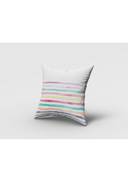 Rengarenk Stilli Yan Çizgiler, Ithal Kumaş, Çocuk ve Bebek Odası Fon Perde - 1 Kanat fırsatları