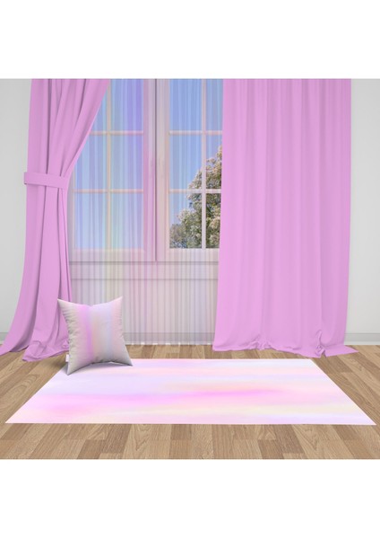Mor Düz Fon Perde Iı, Ithal Kumaş, Çocuk ve Bebek Odası Fon Perde - 1 Kanat