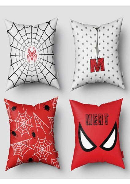 Örümcek Ağı, Ithal Kumaş, Beyaz, Kırmızı, Çocuk Odası, Bebek Odası Fon Perde - 1 Kanat fırsatları