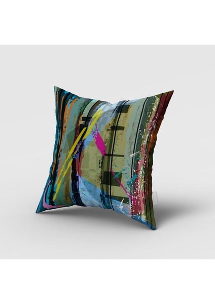 Etnik Desenli, Bohem, Yeşil, Mavi, Siyah, Oturma Odası, Genç Odası, Fon Perde - 1 Kanat modelleri