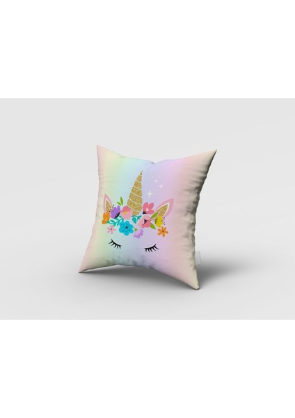 Neon Unicorn, Pembe, Sarı, Yeşil, Ithal Kumaş, Çocuk Odası, Genç Odası Fon Perde - 1 Kanat fırsatları