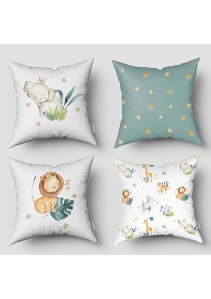 Gri Gold Yıldızlı, Ithal Kumaş, Çocuk ve Bebek Odası Fon Perde - 1 Kanat modelleri