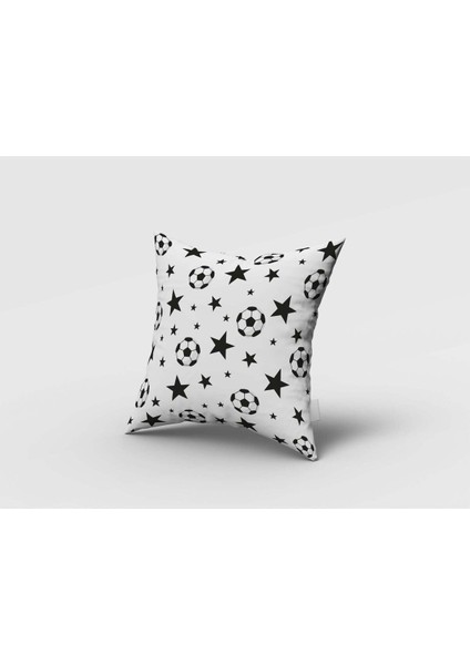 Siyah Beyaz, Futbol Topu, Ithal Kumaş, Çocuk Odası, Bebek Odası Fon Perde - 1 Kanat fırsatları